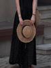 French Polka Dot High Waist Beach Dress - Black