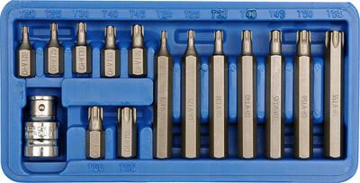 TORX T20-T55 BIT SET 15 PIECES - W-66580