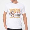 Street Wear Unisex Round Neck Tshirt Casual Bear Holding Beer Near Campfire And Trailer Trendy Teenagers Tops Comfort Tshirt