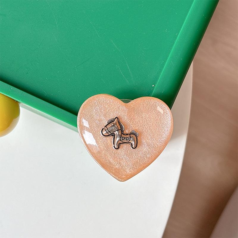 Glitter Heart Airbag Mobile Phone Holder with Magnetic Suction