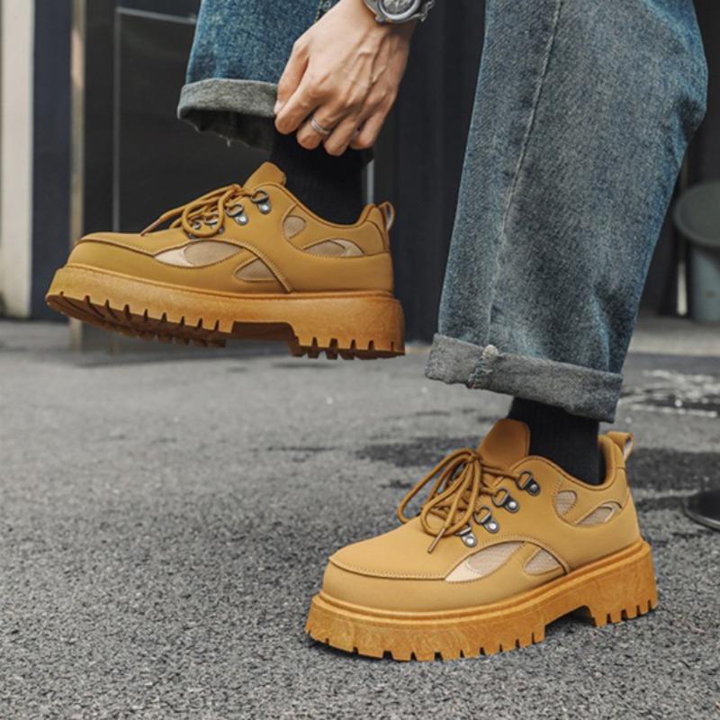 Fashion Men's Fashion Outdoor Casual Shoes Casual Shoes for Men Anti Slip Comfort Work Footwear Retro Locomotive  Tooling Shoes for Mens