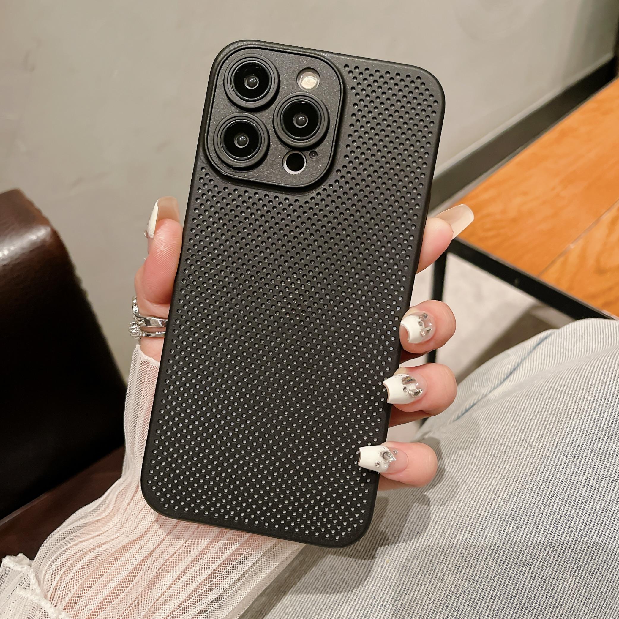 

Highend Luxury Quality Heat Dissipation Breathable Cooling Case For IPhone 15 14 13 12 11 Pro Max Mesh Hollow Ultra Thin Plain Color Cover For iPhone 15 Pro