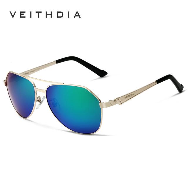 VEITHDIA Stainless Steel Men's Sunglasses Polarized Mirror Lens Eyewear Accessories  3559