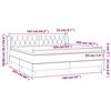 3126499 vidaXL Lit à sommier tapissier avec matelas Bleu 160x200 cm Tissu