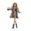 Bambola Giocattolo Moda Europea FR Supermodella 30cm Set alla Moda con Giacca Invernale+Pantaloni in Pelle+Borsa+Cappello Bambola 1/6 Articolata Giocattolo Vestire