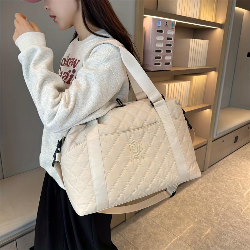 Universal large capacity travel bag for men and women, can be held and cross-body, suitable for travel, gym, storage and separation of wet and dry