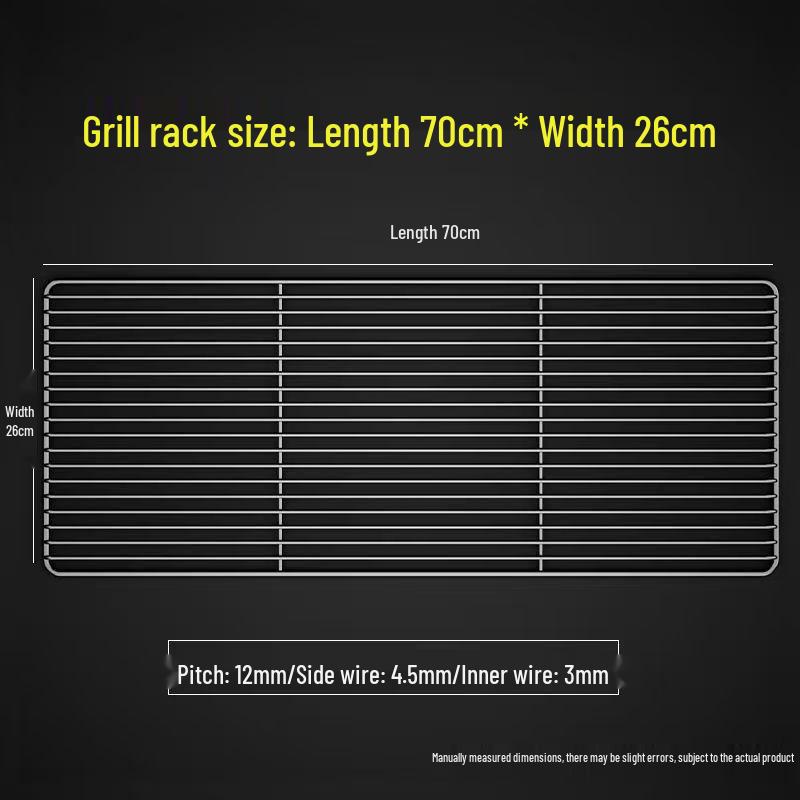 Rectangular 304 Stainless Steel BBQ Grill Net with Legs – Ideal for Draining Water & Oil, Oven Drying & Baking.