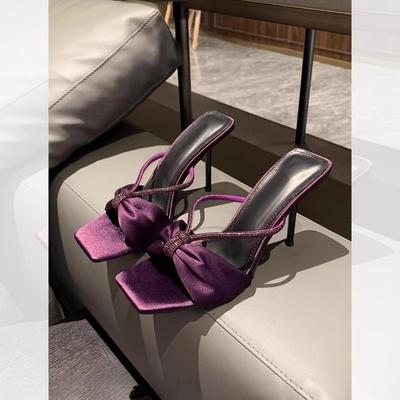 Sandals Women with Skirt  Summer Burst Thin Heel Square Head Open Toe Foreign Style Wear High Heels Sandals