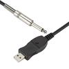USB Link Connection Cable 3M Guitar Bass To 6.3mm Jack For MacOSX Windows 98