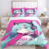 Virtual Vocaloid Character Print 3Pcs Bedding Setduvet Cover With 2 Bedropillowcase Home Birthday Gift