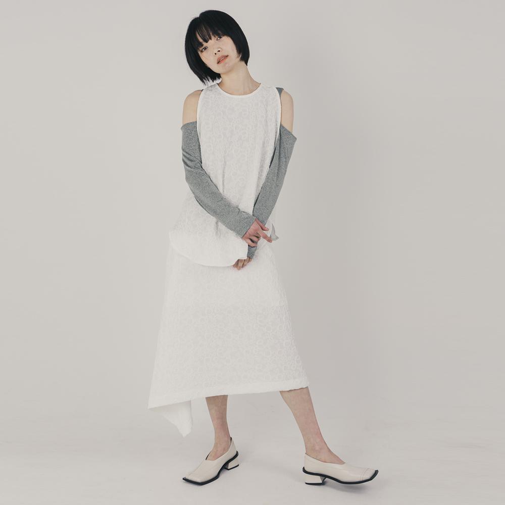 Wimzi Mind Cocoon Asymmetrical Skirt_Ivory