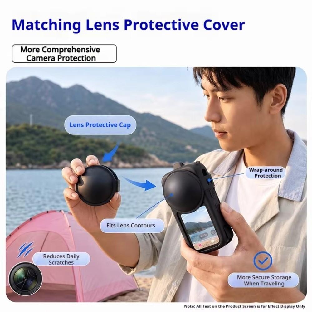 With Lens Cap Camera Body Cover Silicone Sleeve Skin Case for Insta360 X6 Action Camera Accessories
