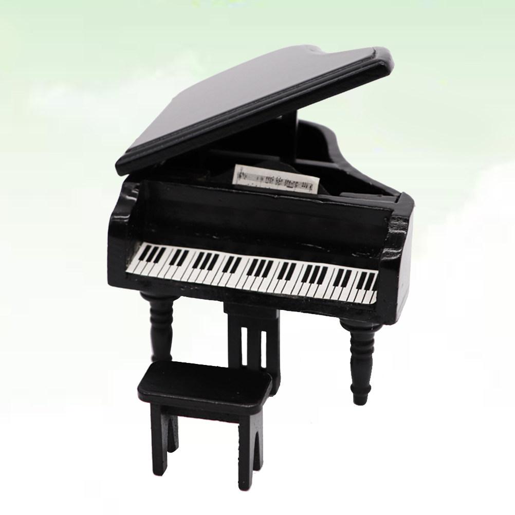 Miniature Realistic Grand Piano Simulate Pocket Piano Decoration Home Office Educational Display Tabletop Models Gift