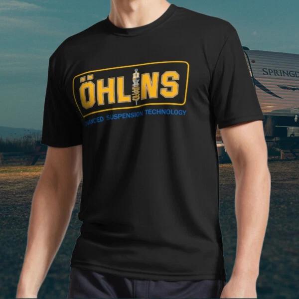 2026 UNISEXs Summer Tshirt OHLINS Motorcycle Shock Absorber Modified Pure Cotton Shortsleeved Tshirt UNISEXs Casual Wear Ins Y2k S