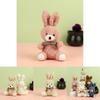 Cute Plush Rabbit Figurine With Bow Tie Adorable Soft Toy Ideal For Kids And Collectors