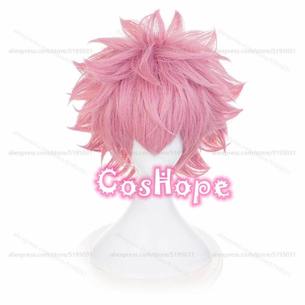 MHA Pinky Ashido Mina Cosplay Wig Women Fluffy Pink Wig Cosplay Anime Cosplay Wig Heat Resistant Synthetic Wigs