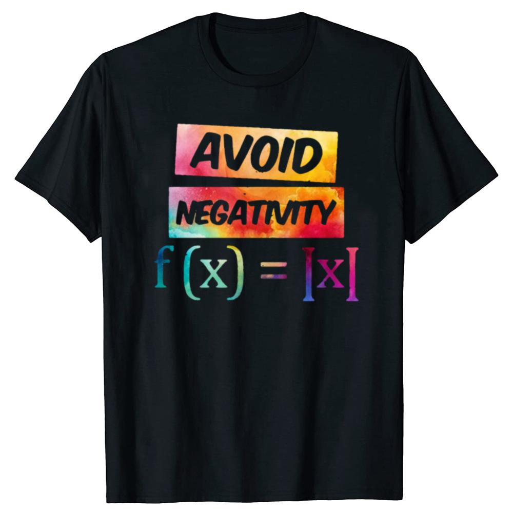 

Avoid Negativity Funny Mathematics Absolute Value Cotton Tshirt Math Function Geek T Shirt Tees Clothes Oversized Streetwear ... S разноцветный