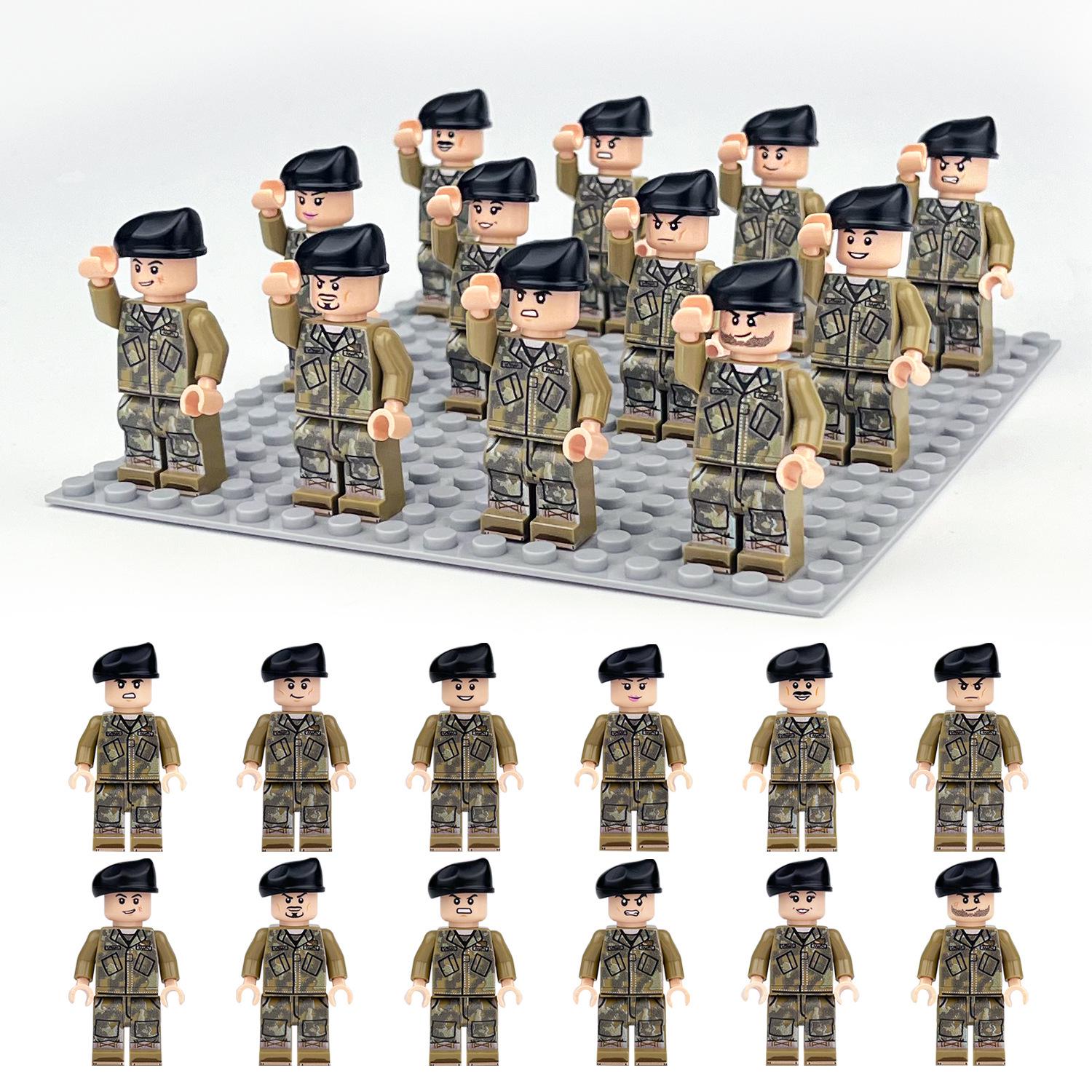 Military Building Blocks Minifigure Set - 24pcs Small Particle Assembled Toys