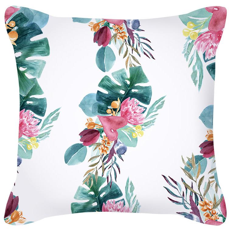 Plum Blossom Cushion Flamingo Birds Cherry Pillow for Home Chair Sofa Decoration Yellow Pillowcases