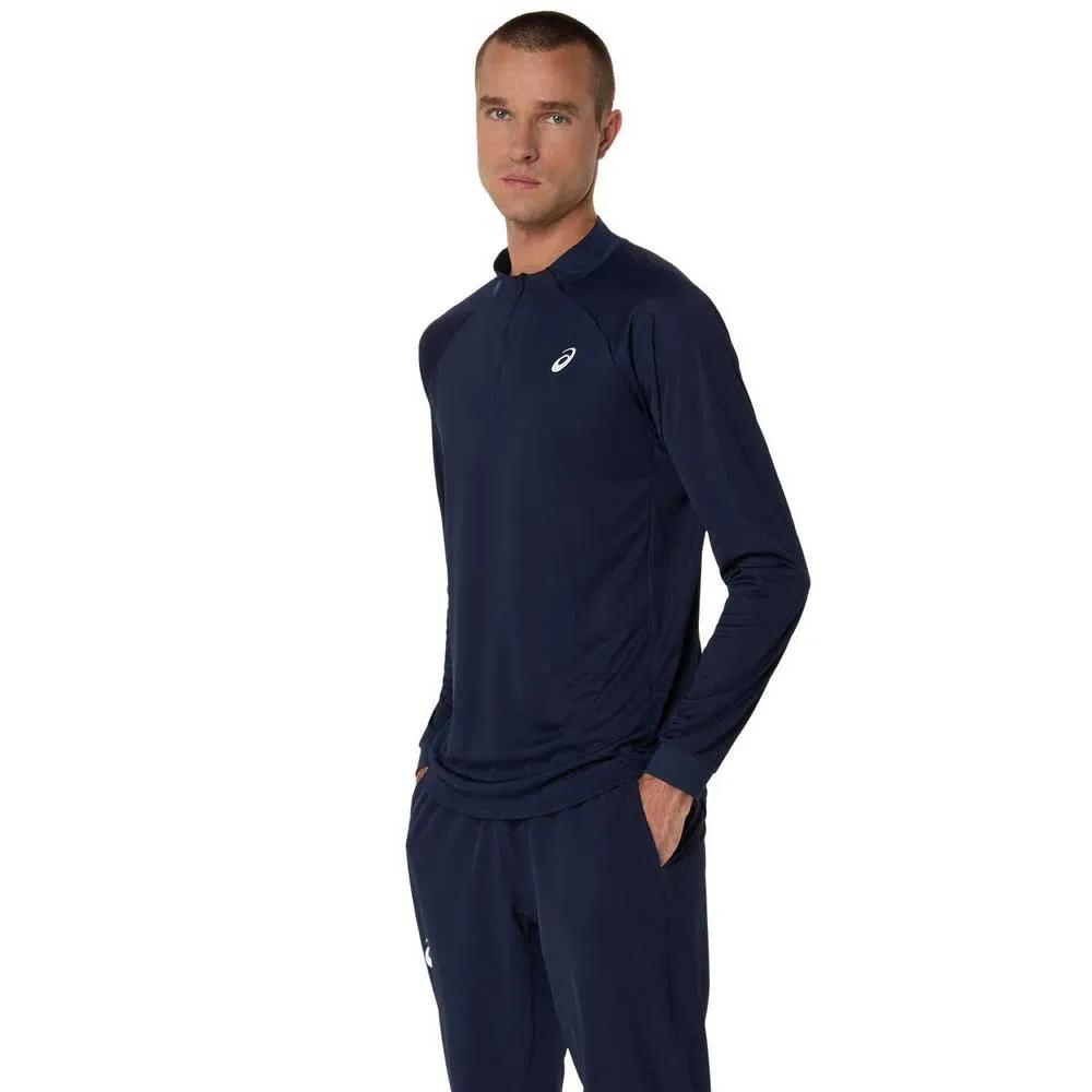 Asics Langarm-T-Shirt mit halbem Reißverschluss Match