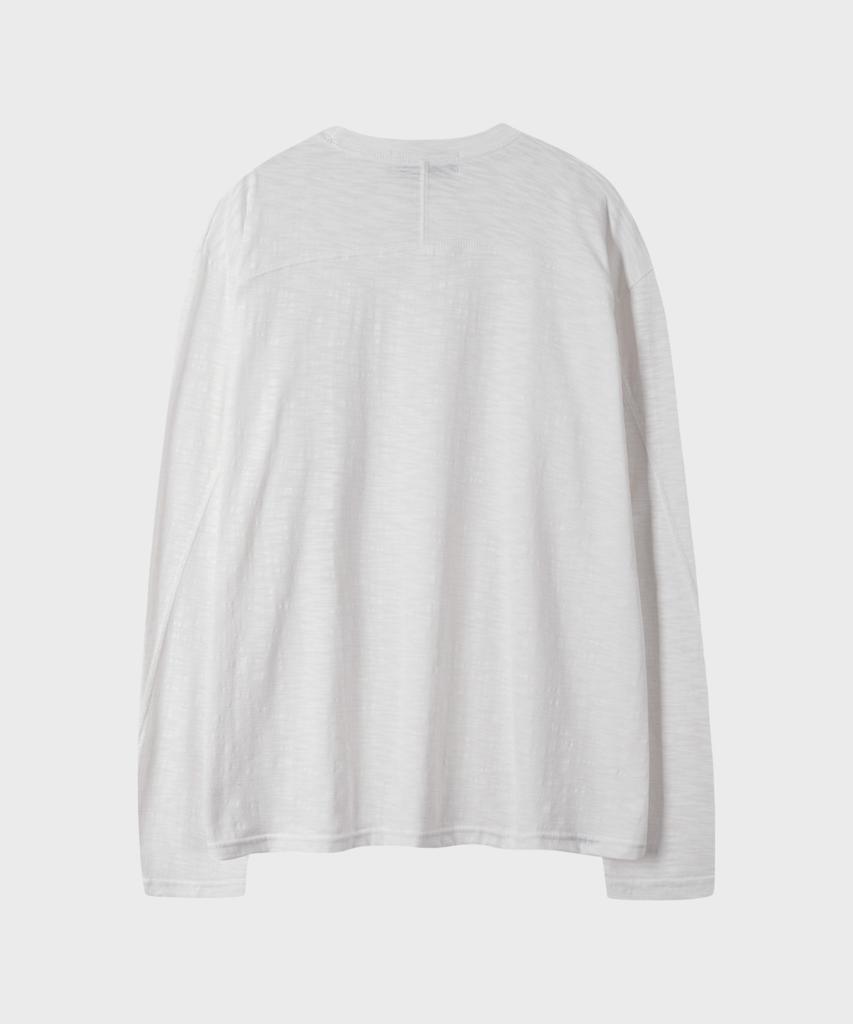 LEIRE Slub Back Line Long Sleeve T-Shirt [Ivory]