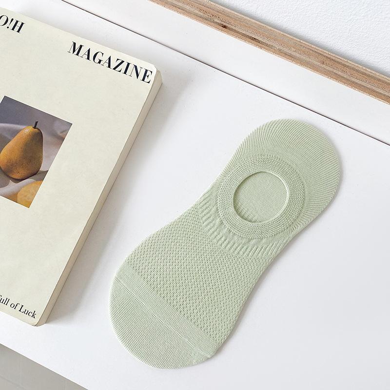 Mesh Boat Socks, Women's Boneless Socks, Solid-color Cotton Invisible Socks, Short Socks, Simple and Versatile, Shallow Socks