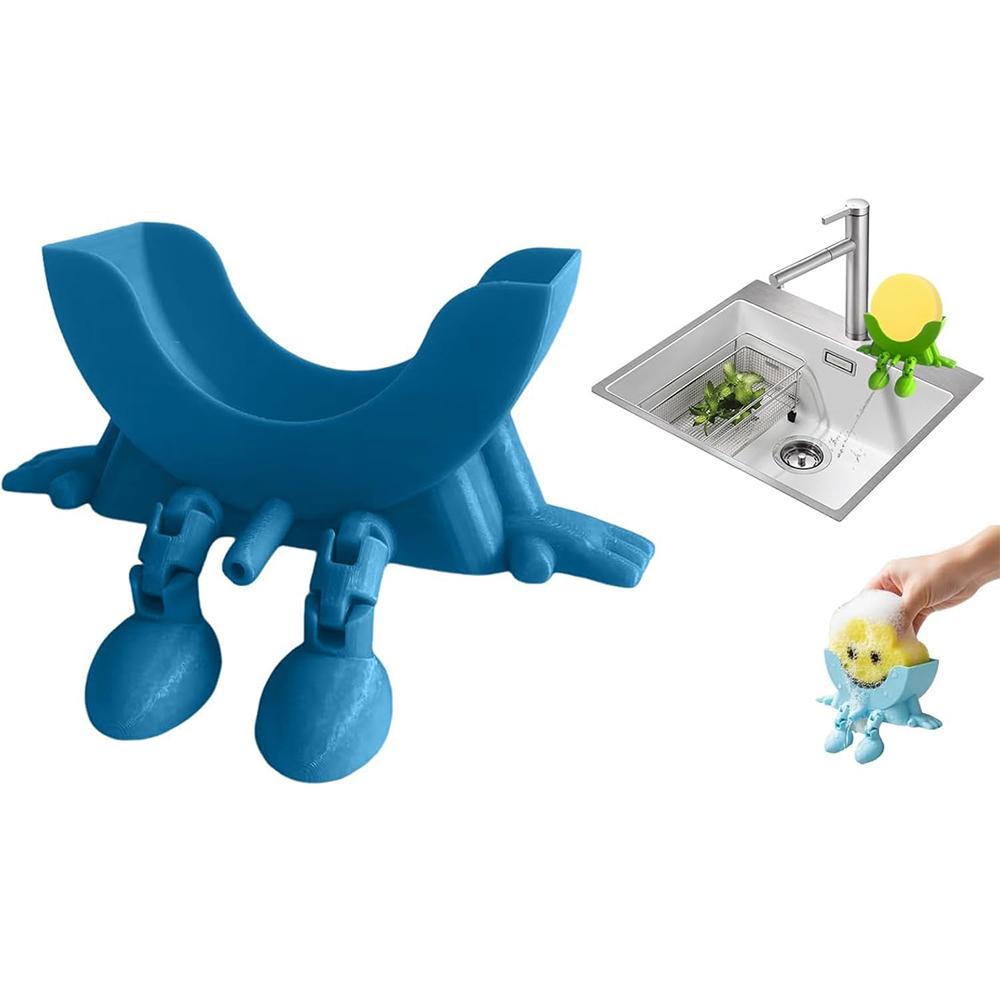 Schwammhalter mit Abtropffunktion, mit Füßen und offenem Abtropfdesign