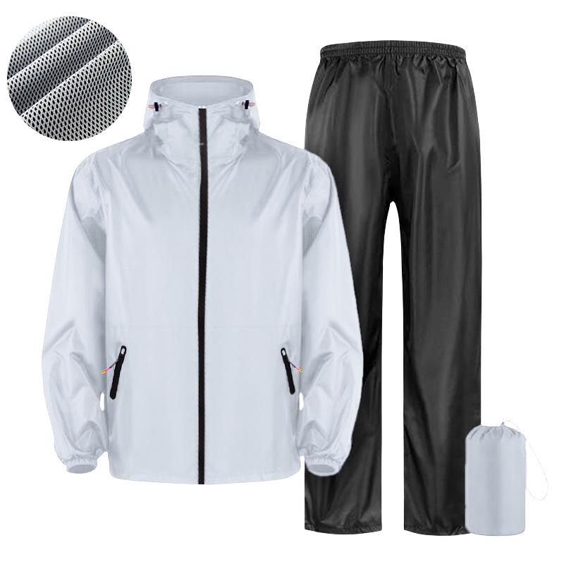 Lightweight Reflective Waterproof Raincoat Set for Riders