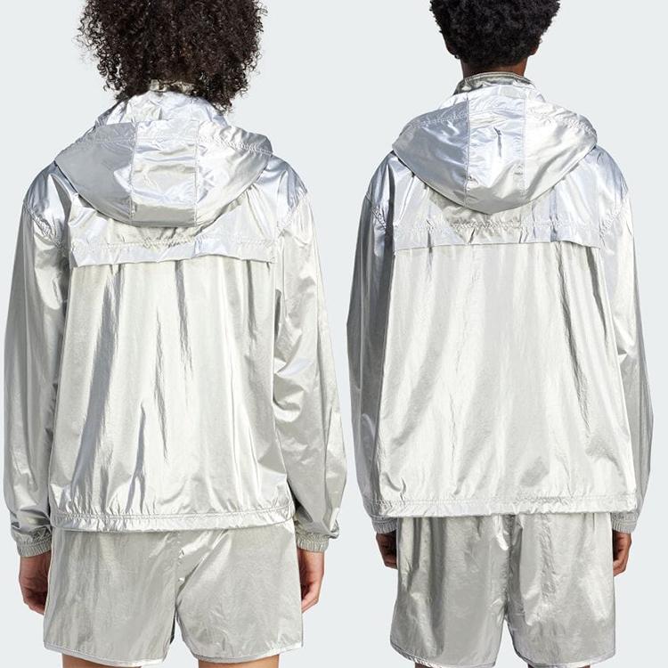 adidas x Wales Bonner Silver Anorak Jacket Silver Unisex Outerwear IB3254
