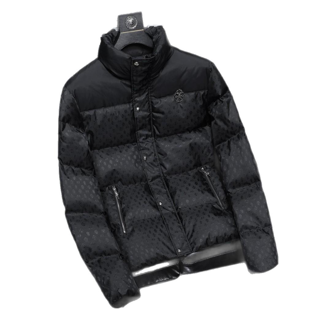 2025 European Men's Trendy Winter Down Jacket with Stand Collar