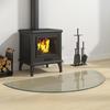 VidaXL Fireplace Glass Plate Semicircle 1000x500 Mm 324111