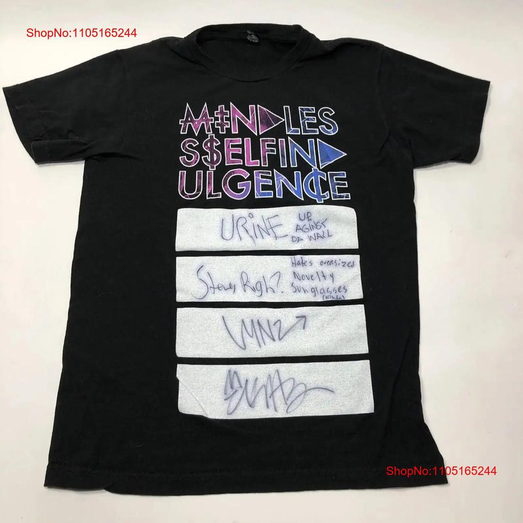 Mindless Self Indulgence Rare 2013 Tour Double Sided Size S Small Black T Shirt Vintage Graphic Top For Everyday Wear
