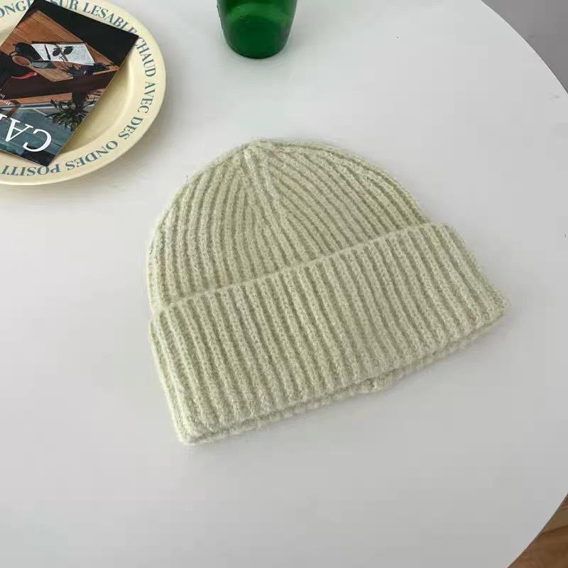 Korean Versatile and Simple Warm and Cold Hat Autumn and Winter Light Version Wool Knitted Hat Trendy Japanese Wool Hat
