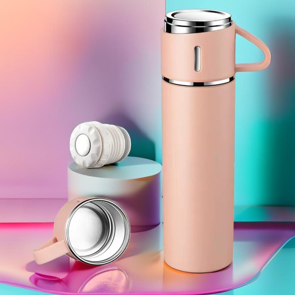 Stainless Steel Thermo Bottle Vacuum Insulated Flask With Cup For Coffee Tea