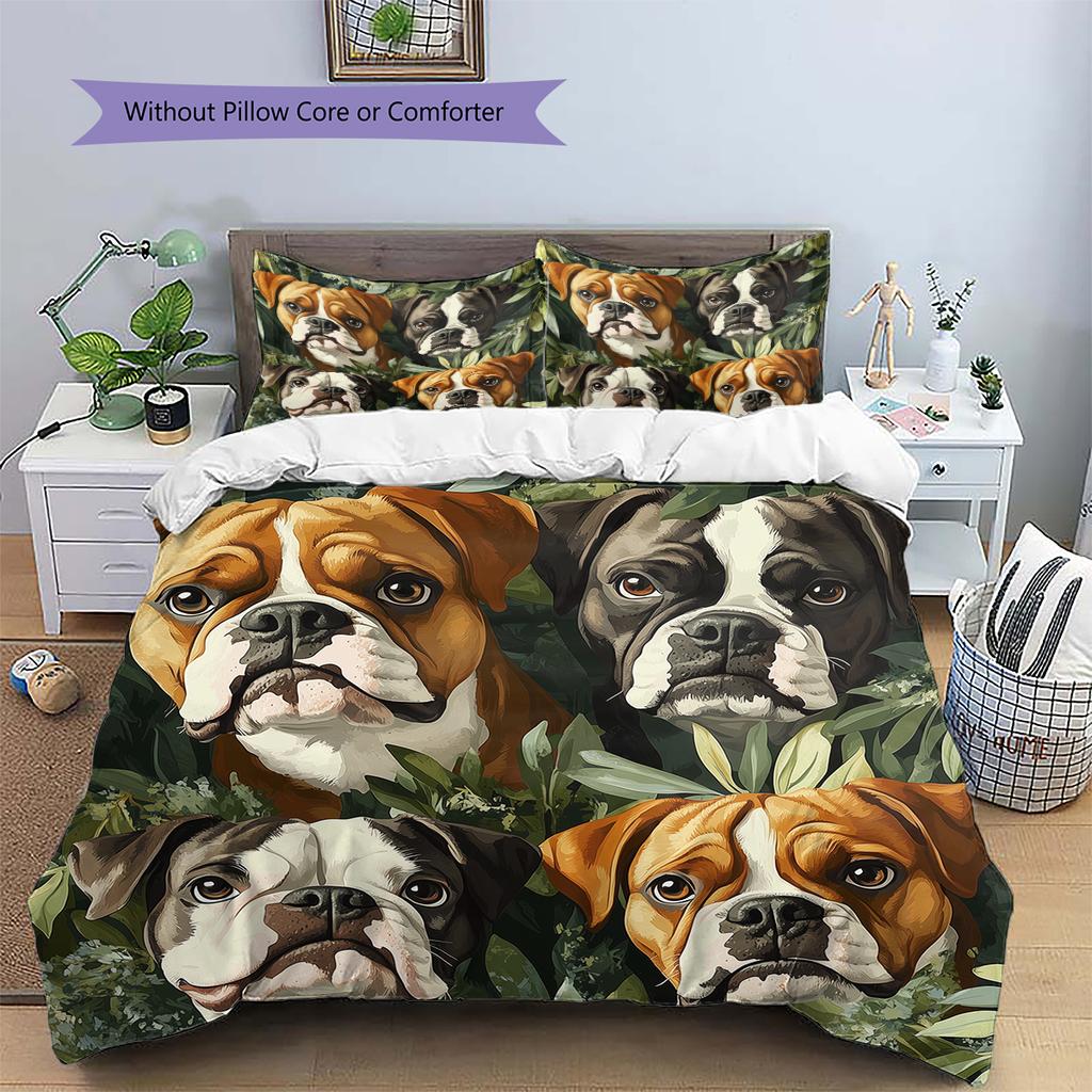 Biancheria da letto con motivo boxer vintage Decorazione per la casa Regalo di compleanno (1 * copripiumino + 2 * federa, senza nucleo)