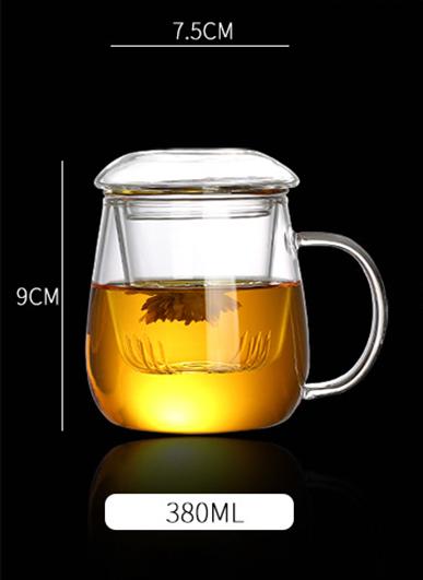 Chinese style tea mug with lid filter 550ml.Coffee Cups Tea Set Mugs Beer Drink Office Mug Transparent Drinkware Glass Cup