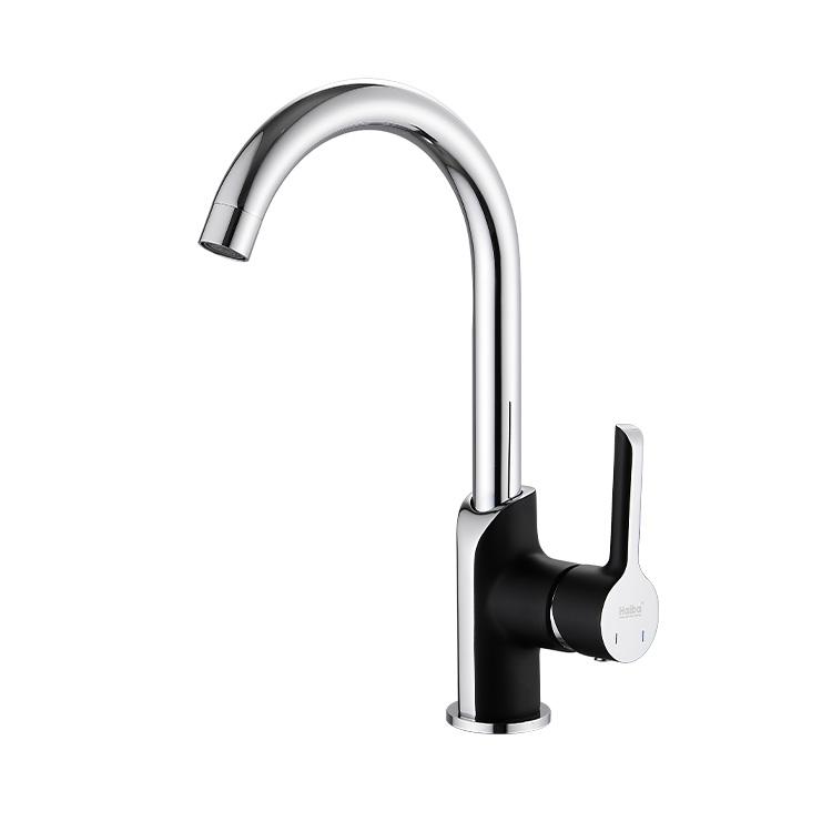 New Design Brass Chrome Black Kitchen Faucet with Big Bend Function (as the picture,Brass)