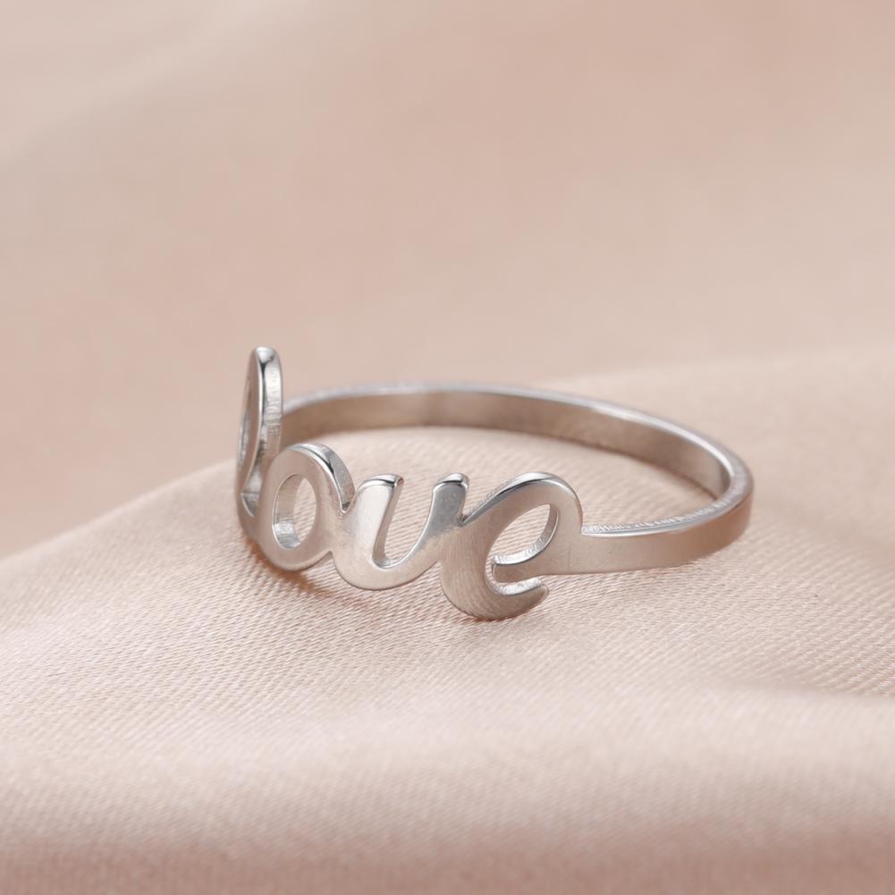 Skyrim Stainless Steel Women's Ring Simple Heart Butterfly Moon Phase Geometric Finger Rings Wedding Gift for Lover Wholesale