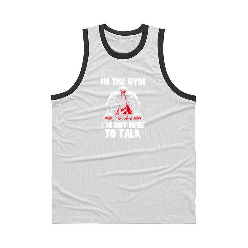 

Летний мужской сетчатый жилет с круглым вырезом, приталенный жилет для фитнеса, бодибилдинга, топы без рукавов с мышцами, модная спортивная одежда для отдыха, повседневная одежда XXL белый