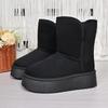 2025 Thick-soled New Winter Dress Casual Fashion Cotton Boots Women Luxury Ankle Boots Fleece Comfort Snow Boots