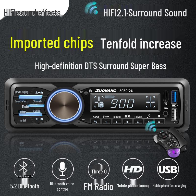 Stereo auto Bluetooth inteligent cu control vocal pentru mașini/camioane