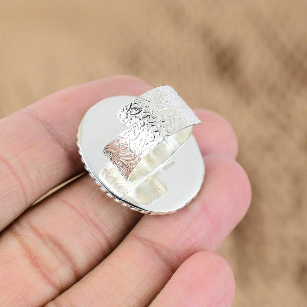 Gift For Her 925 Silver Natural African Amethyst Multi Stone Adjustable Ring