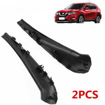 For Nissan Rogue 14-20 Pair Front Wiper Side Cowl Extension Trim Cover Black ABS