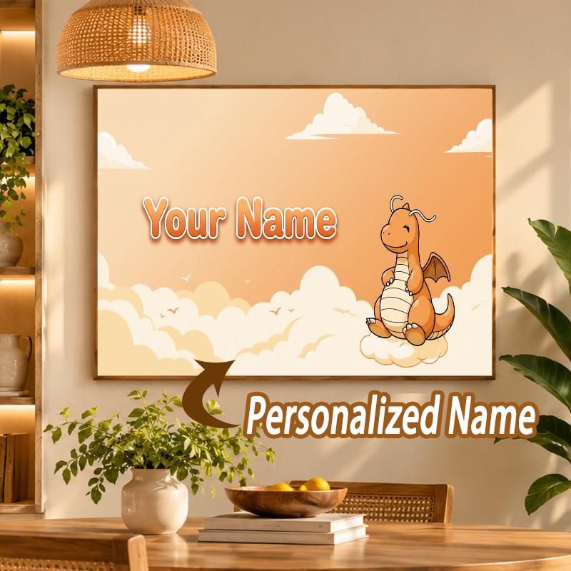 Dragonite Custom Name Diamond Painting Personalized 5D Full Drill DIY Diamond Art Home Decor