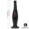 Black Bottle Shape Anal Plug with Sucker Anal Dilator Adult Sex Toy Masturbator Fisting Big Dick Realistic Dildo PVC BDSM