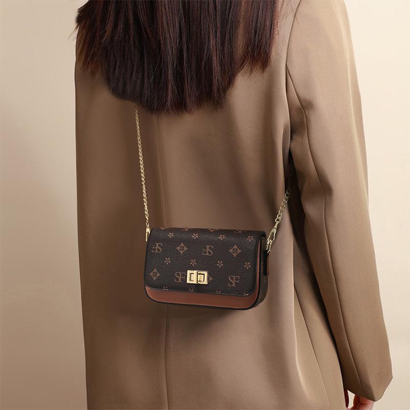 FOXER Golden Fox Women's Printed Crossbody Phone Bag with Chain