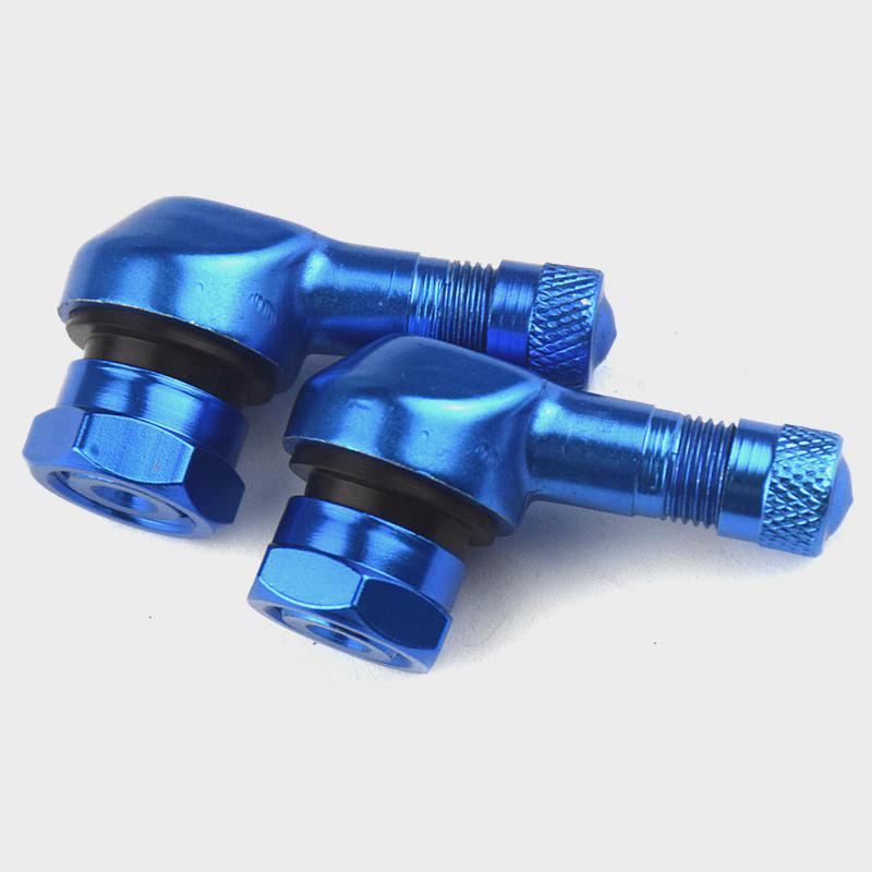 2PCS Electric Vehicle Modified Tire Aluminum Alloy Valve Motorcycle Wheel Hub Valve Anti-leakage Right-angle Valve Nozzle