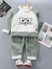 2023 Herbst/Winter Fleecefutter Kinder Cartoon Flanell Pyjama Set