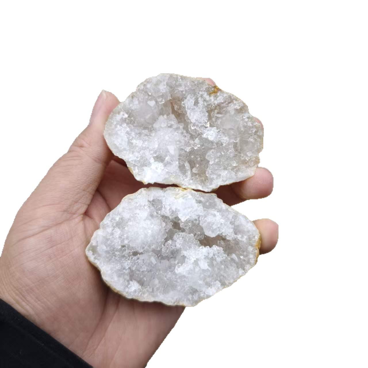 Марокканский Белый Хрустальный Агатовый Жеод - Распродажа 2-7 cm