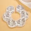 Class A Newborn Baby Saliva Towel Crepe Waterproof Petal Bib Autumn Winter Children Eating Cartoon Cotton Bib